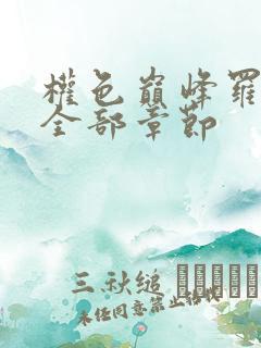 权色巅峰罗泽楷全部章节