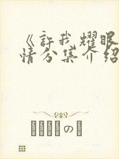 《许我耀眼》剧情分集介绍