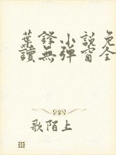 叶锋小说免费阅读无弹窗全文