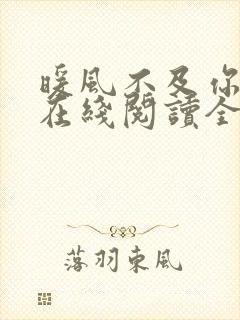 暖风不及你情深在线阅读全文免费