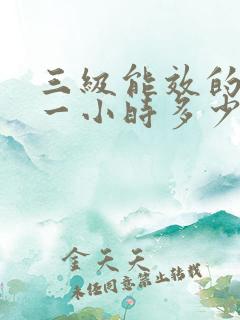 三级能效的空调一小时多少度电制热