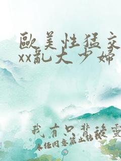 欧美性猛交xxxx乱大少妇