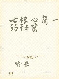 七根心简一万三的秘密