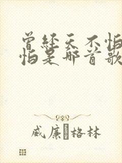 曾经天不怕地不怕是哪首歌的歌词