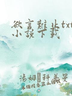 欲言难止txt小说下载