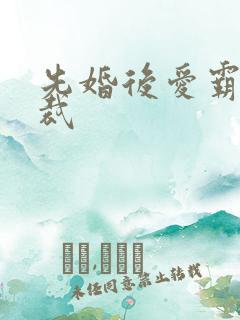 先婚后爱霸道总裁