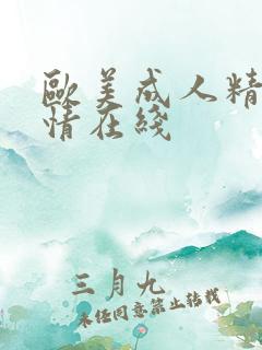 欧美成人精品激情在线