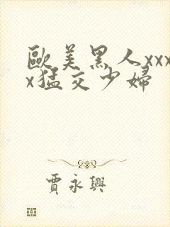 欧美黑人xxxx猛交少妇