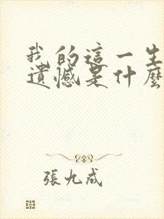 我的这一生没有遗憾是什么歌