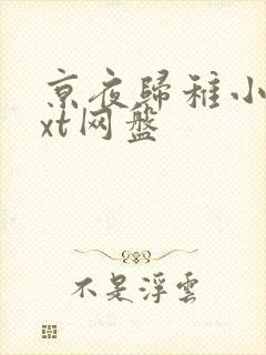 京夜归稚小说txt网盘