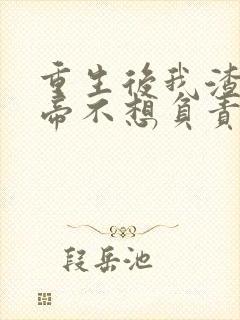 重生后我渣了影帝不想负责txt