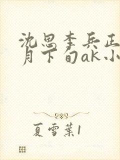 沈思李兵正值十月下旬ak小说