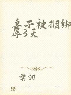 妻子被捆绑被淫辱3天