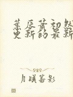 叶辰萧初然刚刚更新的最新章节