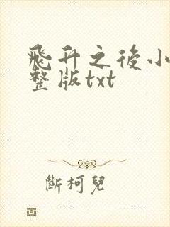 飞升之后小说完整版txt