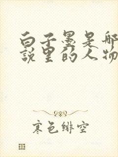 白子墨是哪部小说里的人物