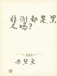 非洲都是黑人种人吗?