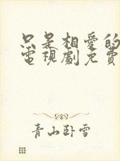 只是相爱的关系电视剧免费观看全集