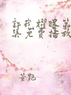 许我耀眼第14集免费播放