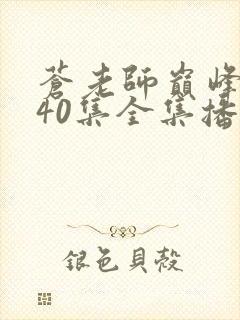 苍老师巅峰之巅40集全集播放免费版高清