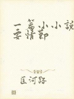 一篇小小说的主要情节