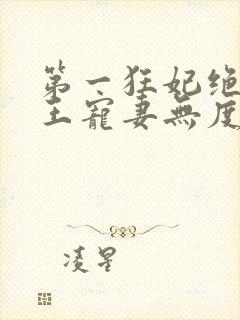 第一狂妃绝色邪王宠妻无度免费阅读