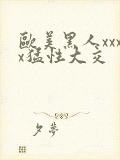 欧美黑人xxxx猛性大交