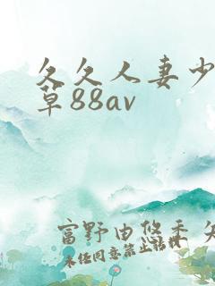 久久人妻少妇嫩草88av