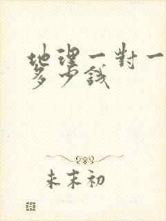 地理一对一辅导多少钱