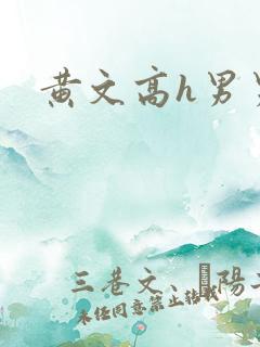 黄文高h男男