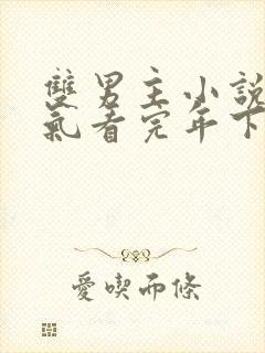 双男主小说一口气看完年下