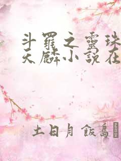 斗罗之灵珠神剑天麟小说在哪听