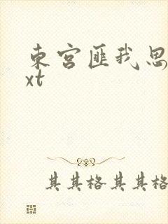 东宫匪我思存txt