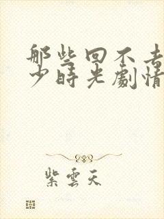 那些回不去的年少时光剧情简介