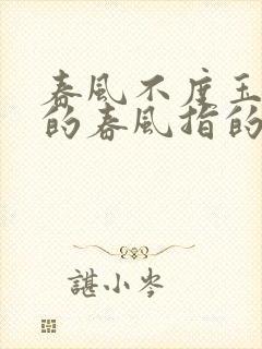 春风不度玉门关的春风指的是