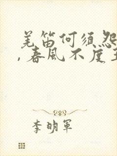 羌笛何须怨杨柳, 春风不度玉门关.