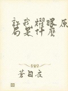 许我耀眼原著结局是什么