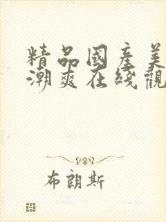 精品国产美女高潮爽在线观看