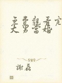 免费观看完整版大男当婚