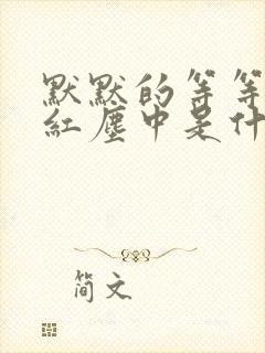 默默的等等你在红尘中是什么歌名