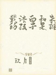 戴沐白和朱竹清的孩子是谁