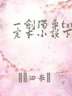 一剑独尊txt完本小说下载