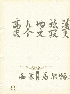 高 h 肉放荡爽全文寂寞少妇