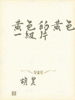 黄色的黄色录像一级片