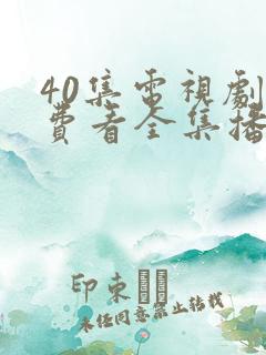 40集电视剧免费看全集播放