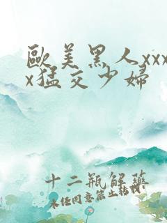 欧美黑人xxxx猛交少妇