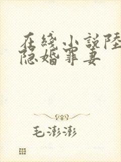 在线小说陆少的隐婚罪妻
