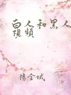 白人和黑人乱插视频