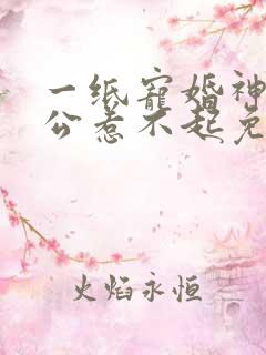 一纸宠婚神秘老公惹不起免费阅读