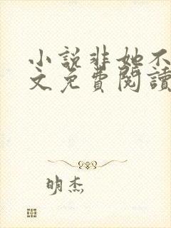 小说非她不可全文免费阅读